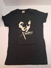 Bay Island Sportswear Men’s L Black Bob Dylan Harmonica Graphic T-Shirt Tee