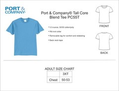 Port & Company® Tall Core Blend Tee PC55T