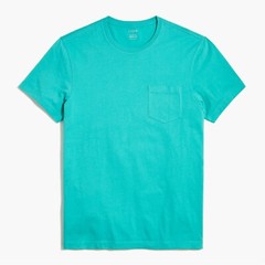 J Crew Mens Slim-Wash Pocket T Shirt Size L Mineral Spring Blue/Green MSRP:24.50