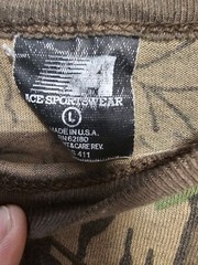 Ace Sportswear Men’s Trebark Camo Pocket Crew Neck T-Shirt Large Vintage 80’s