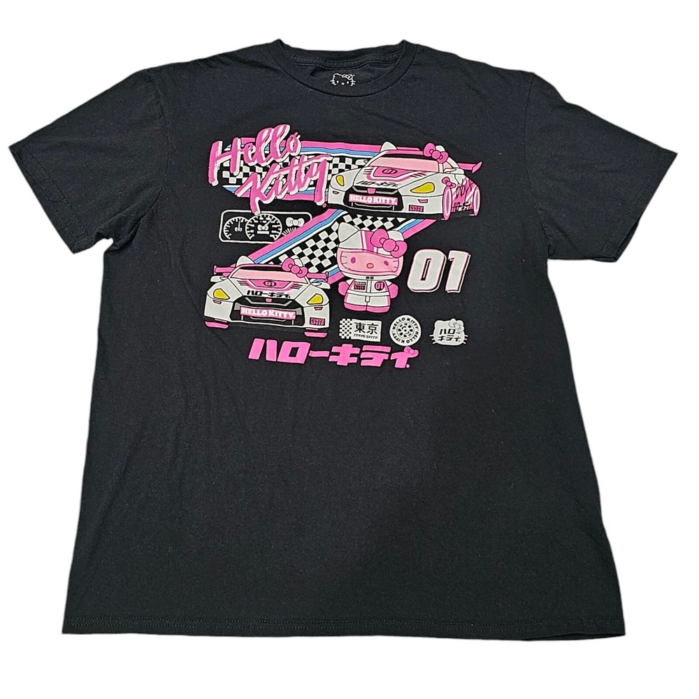 Hello Kitty Tokyo Speed by Sanrio Hybrid Apparel Black T-Shirt Used Size L