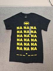 Batman Logo Na Na Na Na Mens Small DC Comics Comic Book Superhero T-Shirt New
