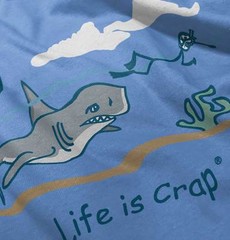 Life is Crap Sucks Snorkel Scuba Dive Funny Mens Casual Crewneck T Shirts Tees