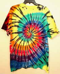 Handmade Spiral Tie Dye Shirt Unisex Men Women Sz L Hippie Cotton Gildan T120