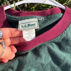 Vintage L.L.Bean Made in USA 100% Cotton Long Sleeve Pocket T-Shirt XL