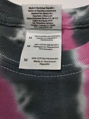 New Tie Dye Men’s T-Shirt Pink Gray Adult Medium Multicolor Summer Spiral
