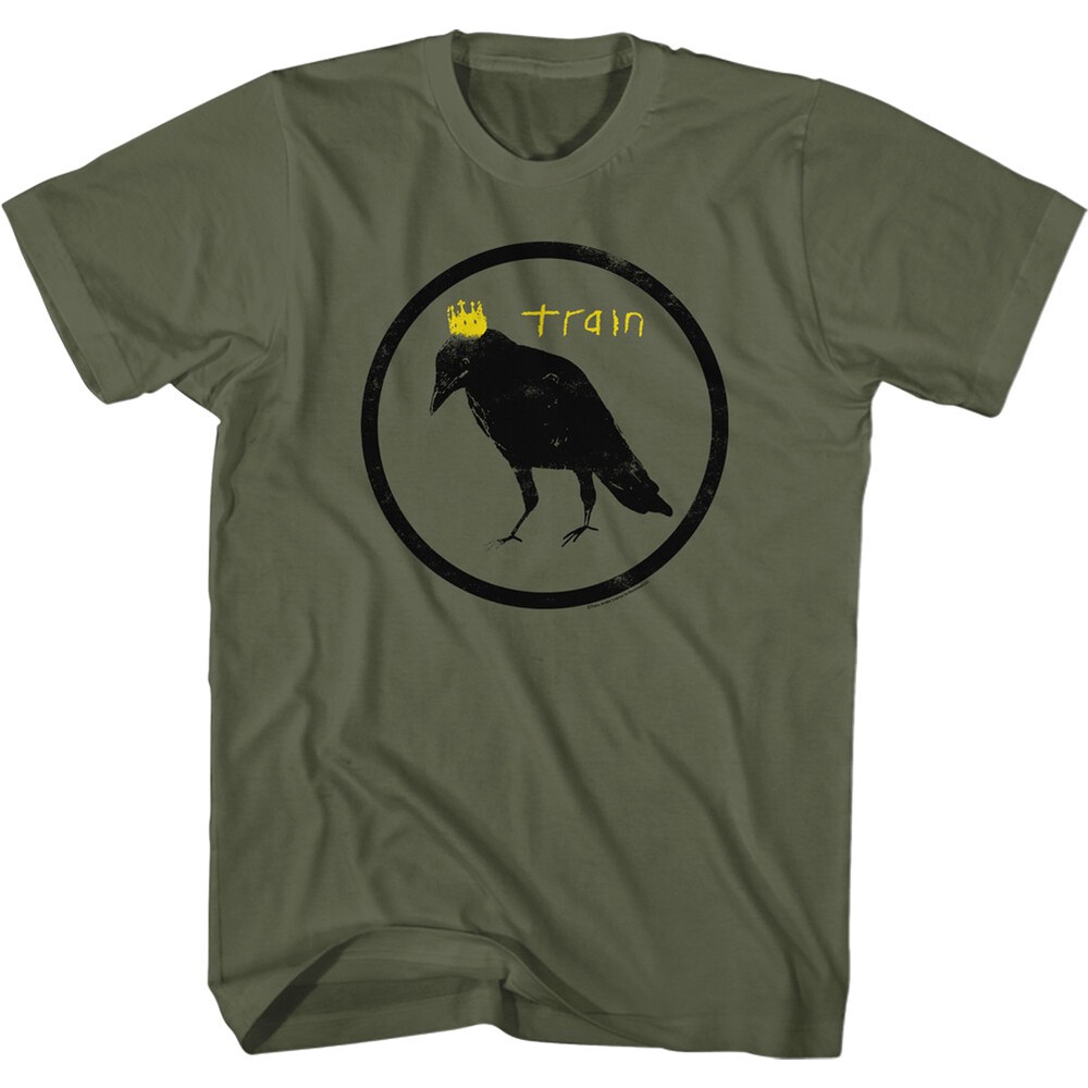Train Black Crow With Crown Men’s T Shirt 90’s Rock Band Music Merch