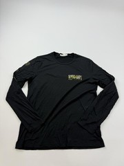 Icebreaker Shirt Mens Medium Black 150 Merino Wool Long Sleeve Graphic Tee