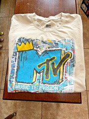 MTV s/s t-shirt tan size M, S