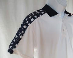 American Flag Polo Golf Premium Shirt – Stars & Stripes – Men’s Sizes S-3XL New
