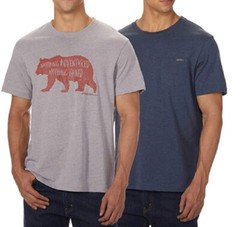 Eddie Bauer Men’s Graphic & Pocket T-Shirt 2 Pack Gray/Navy