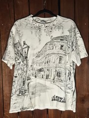 Vintage Tee Jays Sof Tee AOP New Orleans Bourbon Street Shirt Large