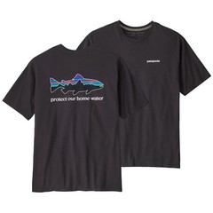 Patagonia – M’s Home Water Trout Organic T-Shirt – Ink Black 37547 Small – NWT