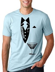 Bartender T-shirt Bar Club Restaurant Bartender Tee Shirt Tie T-shirt