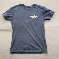 Howler Bros Shirt Mens Medium Blue Heed The Call Fish Graphic Logo Tee Tagless