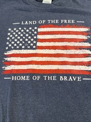 Land If The Free Home Of The Brave T Shirt Adult Size Medium