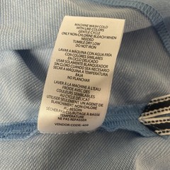 Lands End Mens Classic Fit 4-Way Stretch Tee Shirt BLUE Crewneck LARGE Short Sle