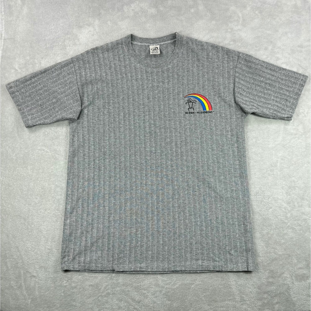 Vintage Cal Cru Shirt Mens Large Grey Maui Rules Graphic Tee Hawaii Surf 90s