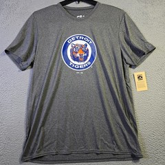 MLB Detroit Tigers Shirt Mens XL Gray Baseball Outdoor Sports Classic Retro NWT