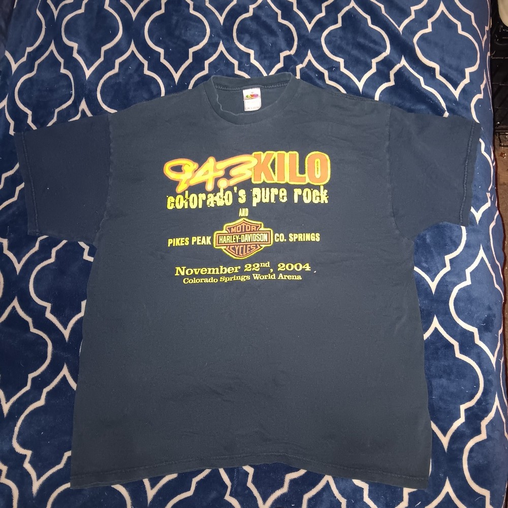 Vintage 2004 94.3 Kilo, Harley, Kornukopia Concert Tee Size 2xl Fits Like 1xl
