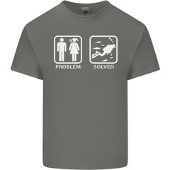 Scuba Diving Problem Solved Mens Light Cotton T-Shirt