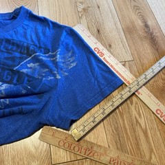 Men’s Y2k American Eagle Big Logo Blue Shirt Size M Medium 2000s Art Casual Euc