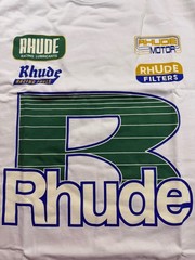 Rhude Roadway Racing Vintage White S/S T-Shirt Oversized Medium *New with Tags*
