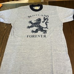 VTG Scotland Forever Ringer T-Shirt Mens M Single Stitch Made In USA Stedman T