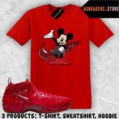 Shirt To Match Foamposite Pro Gym Red 2026 Sneaker Matching Drip M Mouse T-Shirt