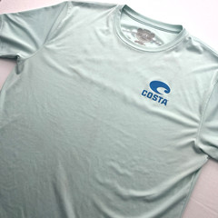 Costa Del Mar Men’s 2XL “Born On The Water” Graphic Fishing T-Shirt Aqua Blue