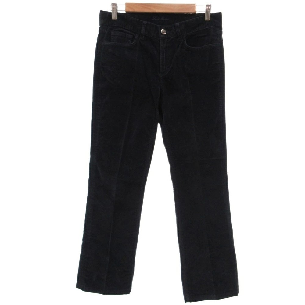 Loro Piana Corduroy Pants Fine Rims 44 Full Length Center Press Navy KB ECG004