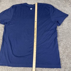 Life Is Good Shirt Mens 2XL Blue Flag Graphic Crew Neck Cotton Jersey Tagless