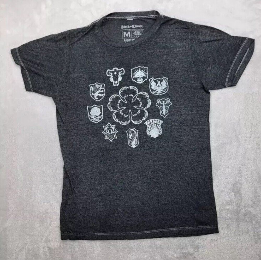 Black Clover Shirt Mens Medium Loot Anime Gamer SciFi Cosplay Fest Merch Adult M