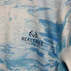 Realtree Fishing T-Shirt Mens Small Long Sleeve Winter Ice Camo Stretch
