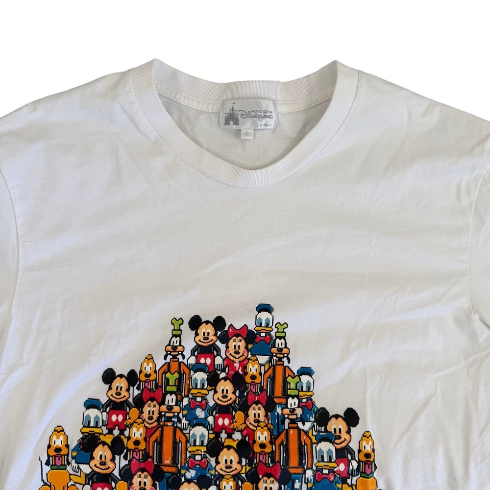 Disneyland Hong Kong Mickey Mouse Friends Graphic T Shirt Mens Large Disney Park