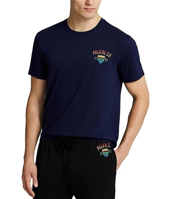 Polo Ralph Lauren Men’s SZ 2XL-Tall Crew-Neck Short Sleeve T-Shirt Navy Blue