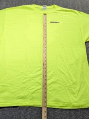 Menards Rheem Hi-Vis Neon Yellow T-Shirt 2XL Jerzees Dri-Power Active Eagle Logo