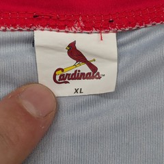 St. Louis Cardinals Shirt Mens XL Navy Blue Red Logo MLB Baseball Fan Jersey