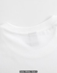 MEN/WOMEN WHITE LARGE HALF HOOD HALF HOLY T-SHIRT