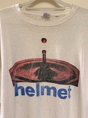Vtg HELMET Band Meantime Tour Cotton White For Men All Size Shirt SE009