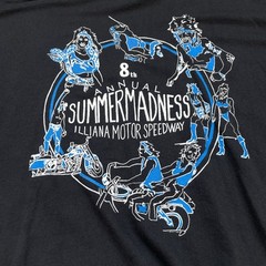 Vintage 90s Illiana Motor Speedway Summer Madness Motorcycle T-shirt Size XL