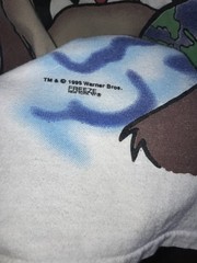 90s Vintage Taz USA T-Shirt Freeze Looney Tunes Large AOP 1995 $85