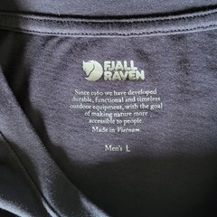 Fjallraven 1960 Logo T Shirt L Black Casual Outdoors Cotton Blend Fitted Tee