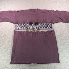 VTG Hang Ten Shirt Men Large Burgundy Faded Single Stitch Surf Skate Made In USA