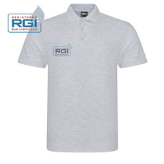 RGI Gas Safe polo plumber boiler fitter work wear, embroidered polo shirt