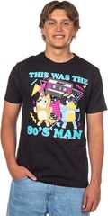 Vtg Bluey This Was The 80s Man T Shirt Mens Black Bandit Bingo Cassette M P8