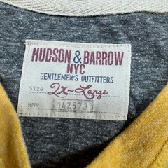Hudson & Barrow Slim Men’s Size 2XL Solid Yellow Cotton Blend Crew-Neck T-Shirt