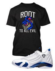 Mens Retro Air J14 Sneaker Tee Shirt Root of All Evil Tshirt Graphic T