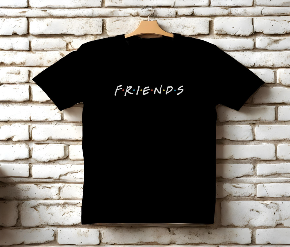 FRIENDS Black T-Shirt Size S-5XL