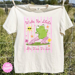 Wake Up Sluts It’s Time To Sin Frog Shirt Funny Girls Trip Party Graphic Tee